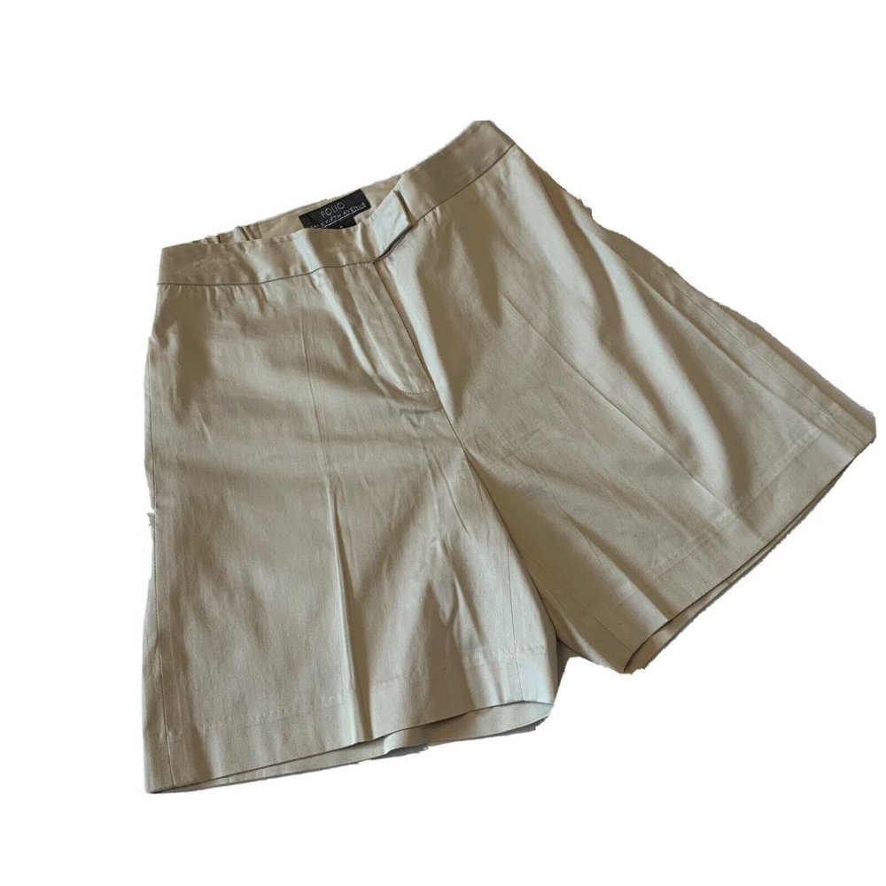 FOLIE Saks Fifth Avenue Khaki Dress Shorts Women's Size 4
